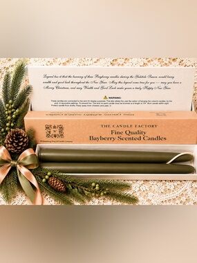 Vintage Williamsburg Bayberry Christmas Candles Gift Set Unused Boxed